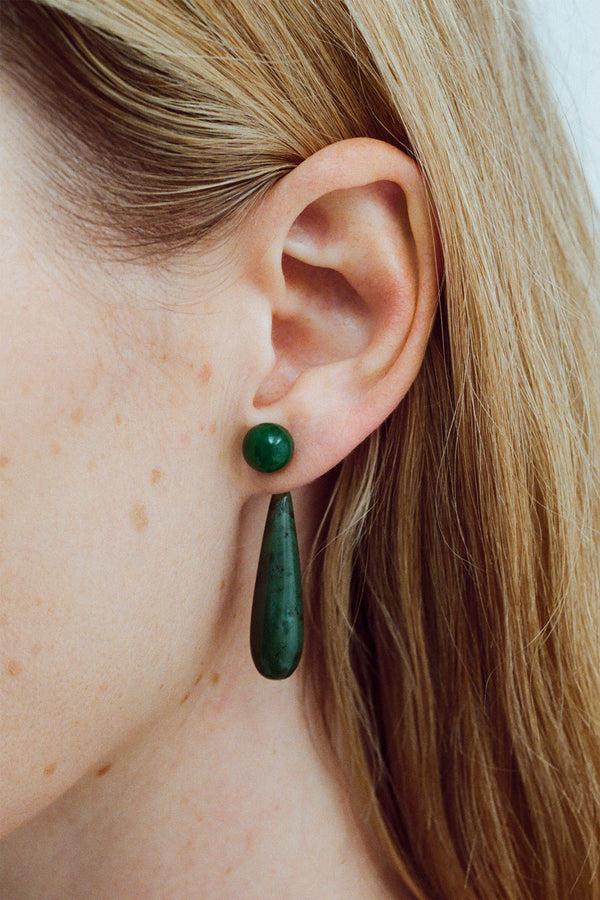 Sophie Buhai Small Angelika Earrings In Jade