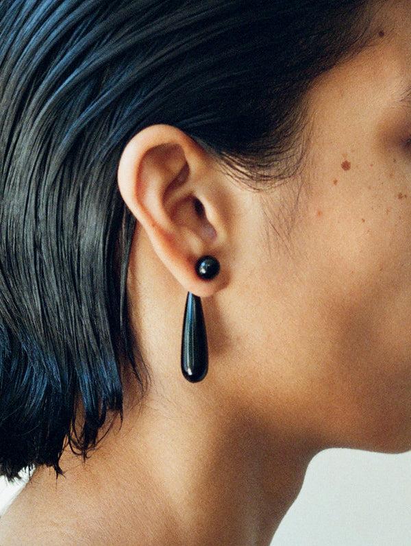 Sophie Buhai Small Angelika Earrings In Onyx