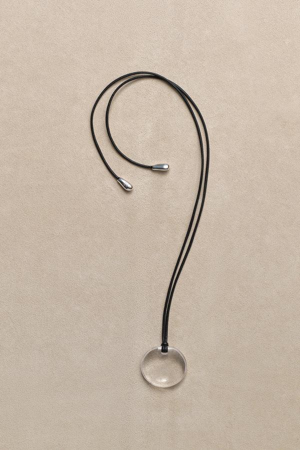 sophie buhai Small full moon pendant in quartz