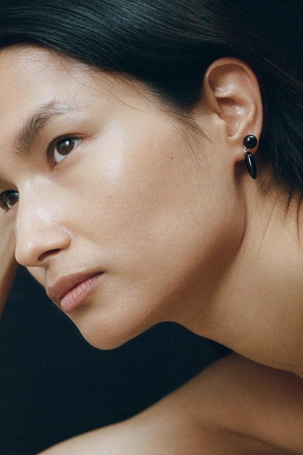 sophie buhai Tiny phoenician earrings in onyx