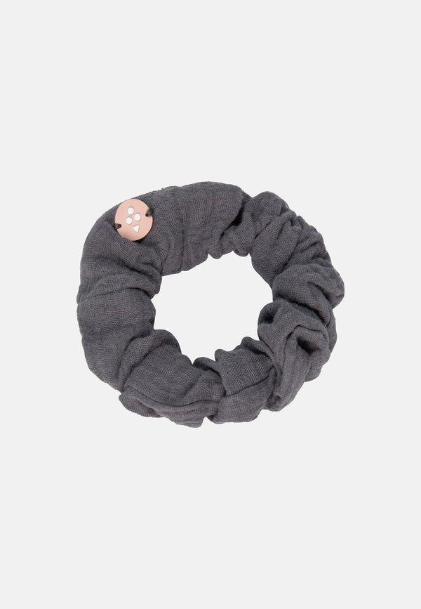sorbet island COTTON SCRUNCHIE CHARCOAL
