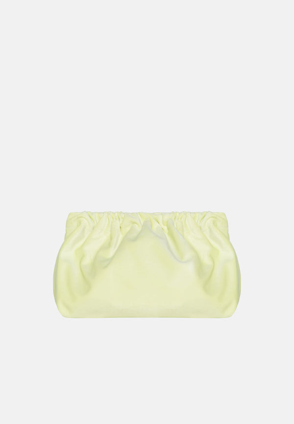 Sorbet Island VELVET CLUTCH BAG LIFE'S GOOD YELLOW