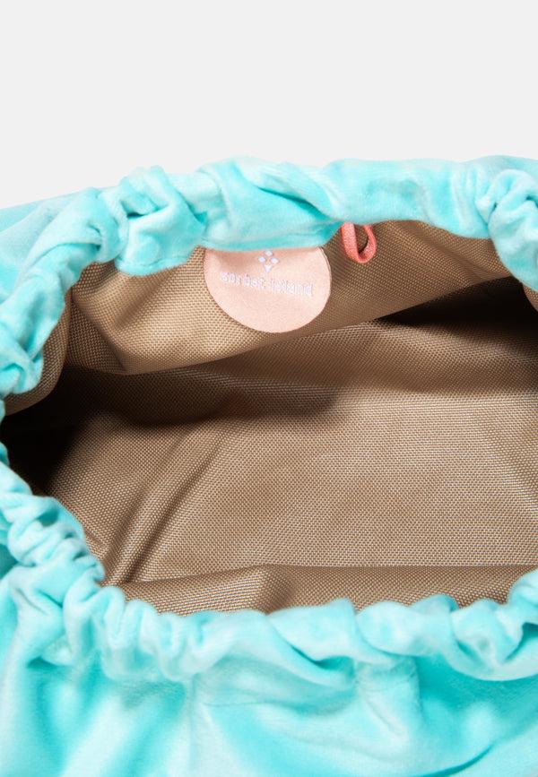 Sorbet Island VELVET CLUTCH BAG SUNKISSED MINT