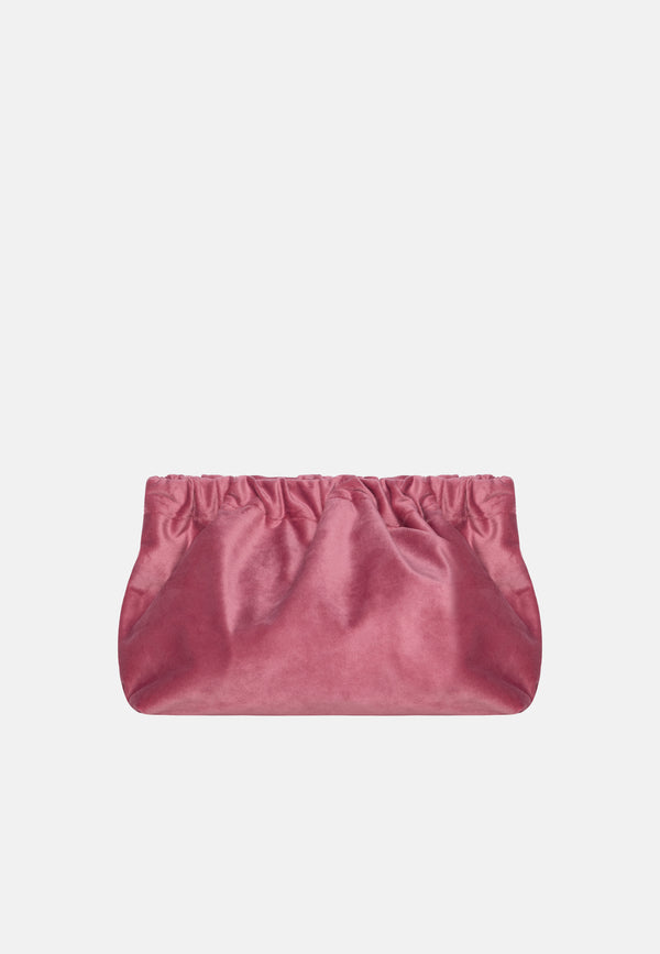 Sorbet Island VELVET CLUTCH BAG SUPERLOVED PINK