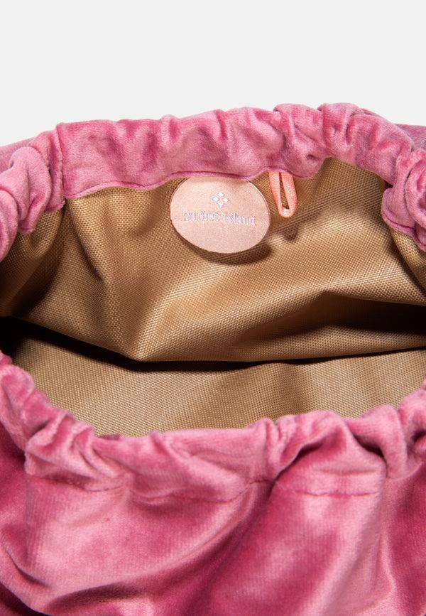 Sorbet Island VELVET CLUTCH BAG SUPERLOVED PINK