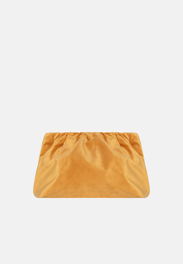 Sorbet Island VELVET CLUTCH BAG YEAH BABY MUSTARD