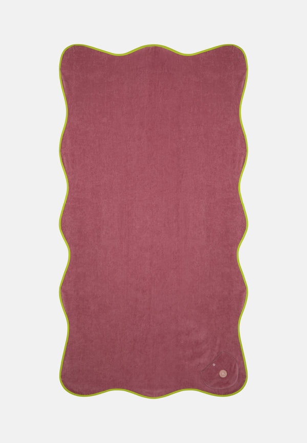 sorbet island WAVY BEACH TOWEL GRAPE