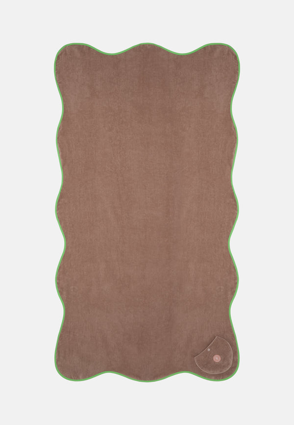 sorbet island WAVY BEACH TOWEL HAZELNUT