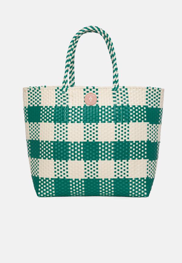 sorbet island WOVEN TOTE BAG GREEN
