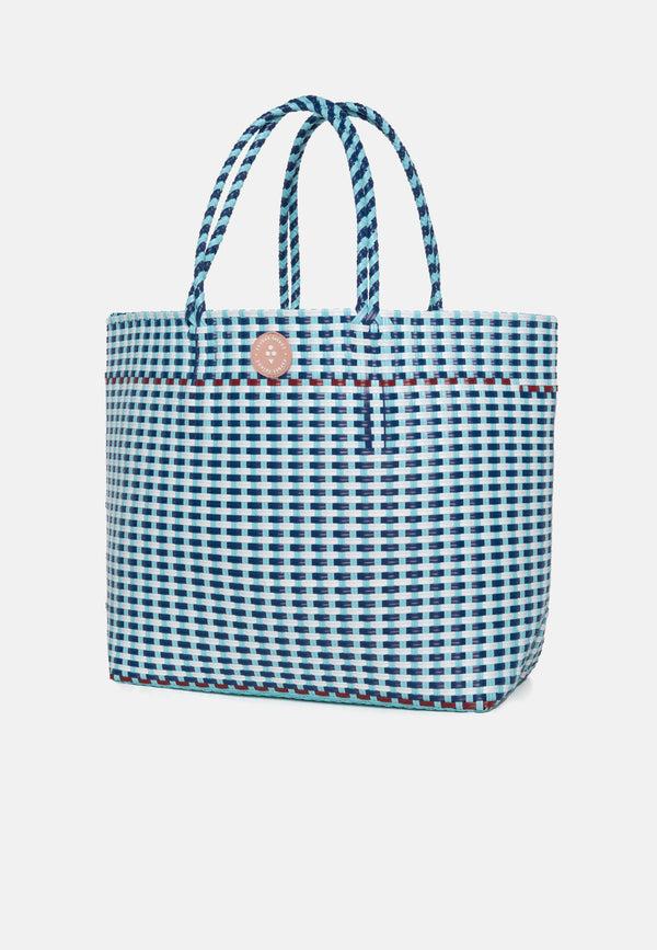 Sorbet Island WOVEN TOTE BAG LIGHT BLUE