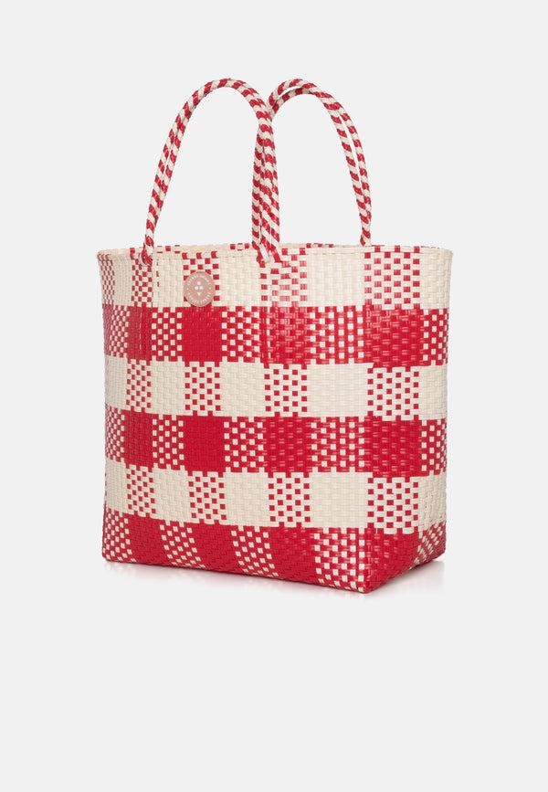 Sorbet Island WOVEN TOTE BAG RED