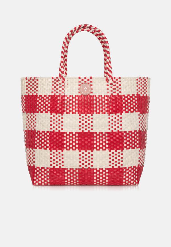 sorbet island WOVEN TOTE BAG RED