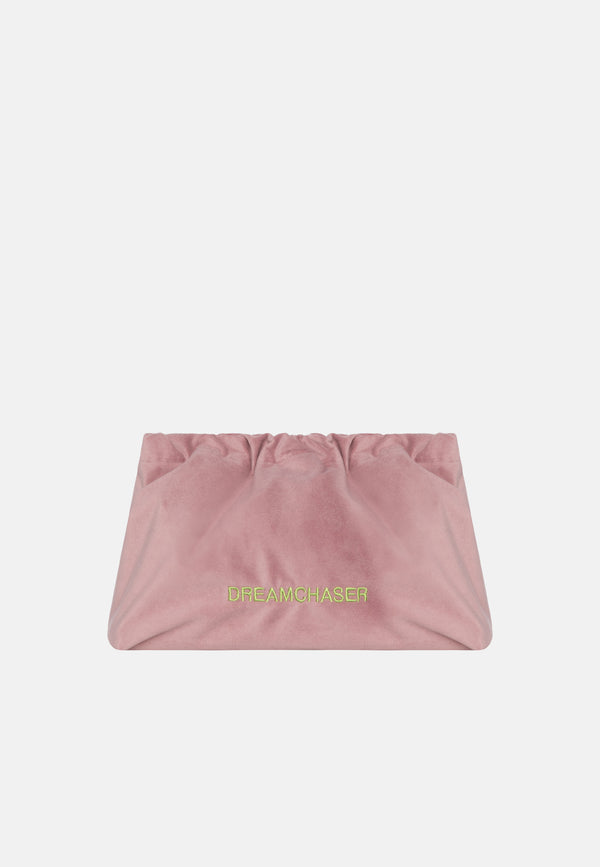 sorbet island VELVET CLUTCH BAG DREAMCHASER LIGHT PINK