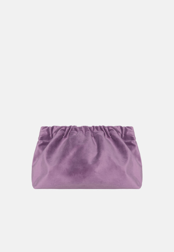 Sorbet Island VELVET CLUTCH BAG HELLO NEW DAY PURPLE