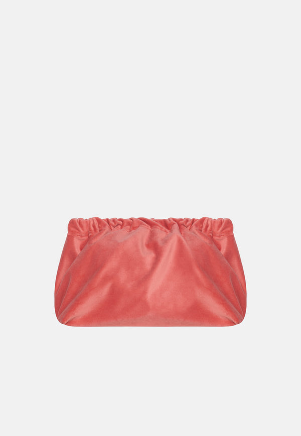Sorbet Island VELVET CLUTCH BAG OH HAPPY DAY SALMON
