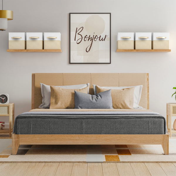 Sorbus 11" Cube Storage Fabric Bins (Two-Toned 6 Pack)