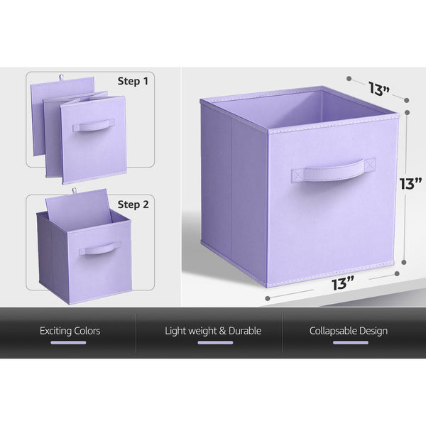 Sorbus 13" Large Cube Storage Bin (Single Pack Pastels)