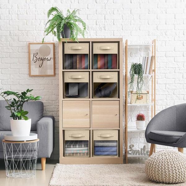 Sorbus 13" Large Storage Bin With Clear Window – 6-Pack