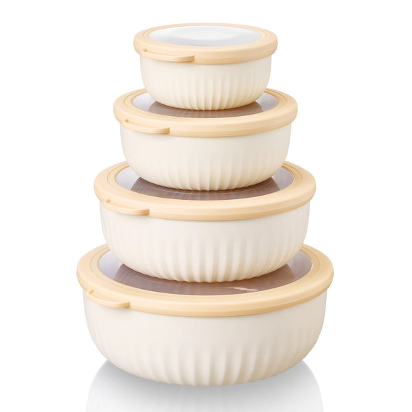 sorbus 4-Pack Nesting Food Storage Containers with Lids