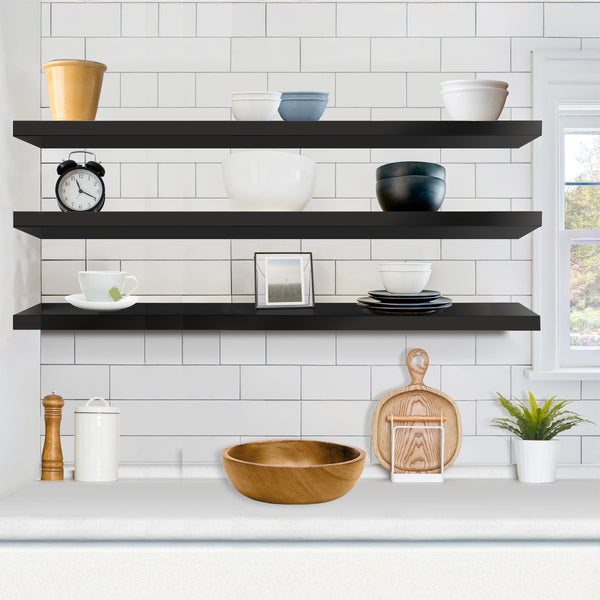 Sorbus 55-Inch Extra Long Floating Shelves (Set Of 3)