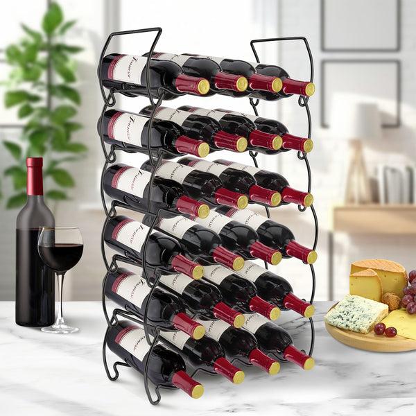 Sorbus 6-Tier Stackable And Detachable Wine Rack Holds 24 Bottles