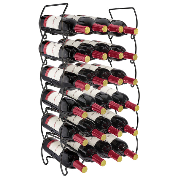 sorbus 6-Tier Stackable and Detachable Wine Rack Holds 24 Bottles