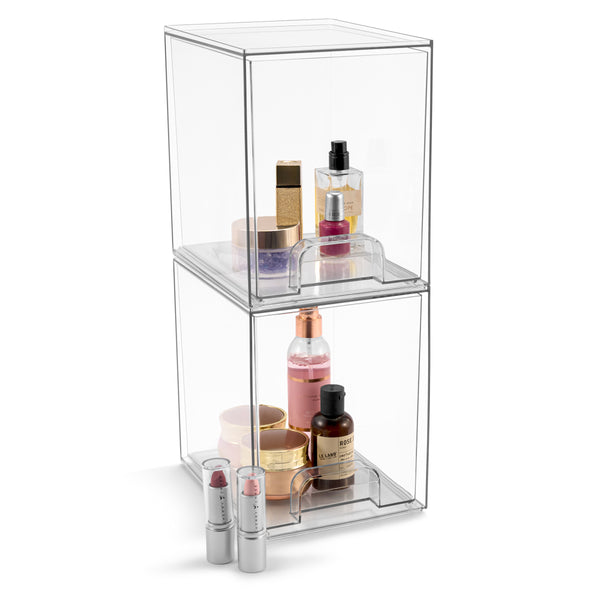 Sorbus Acrylic Organizer Storage Drawers (2 Tall Drawer)