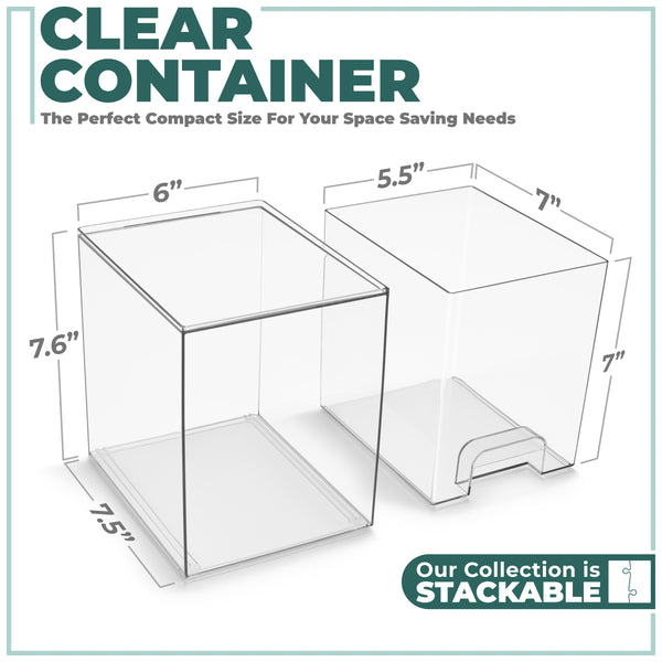 Sorbus Acrylic Organizer Storage Drawers (4 Tall Drawer)