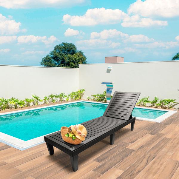 Sorbus Adjustable Folding Outdoor Chaise Lounge Chair