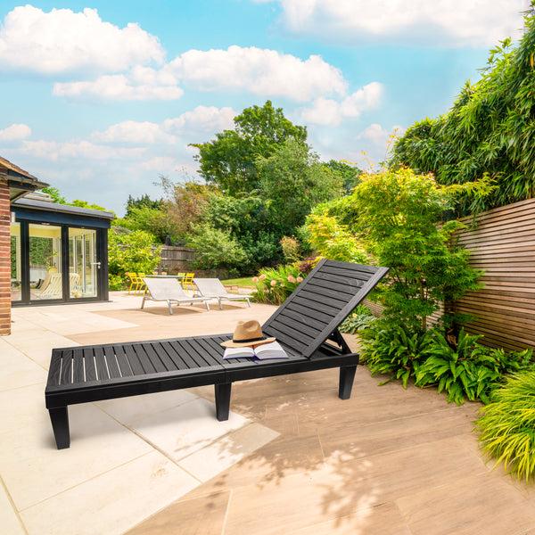 Sorbus Adjustable Folding Outdoor Chaise Lounge Chair