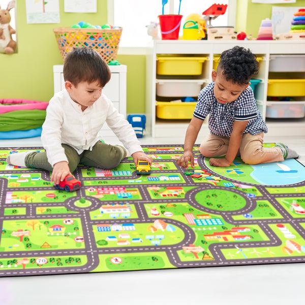 Sorbus City Streets Car Road Map Kids Play Mat (L XL)