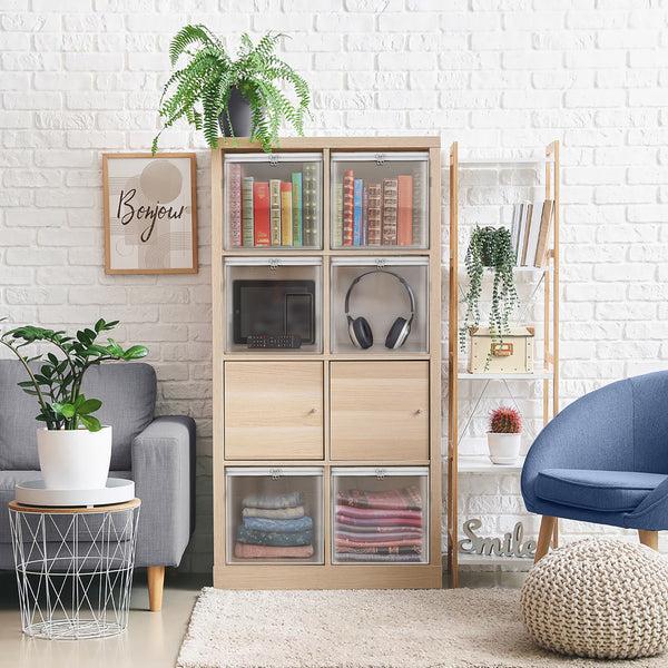 Sorbus Clear Storage Cube With Zipper & Carry Handles