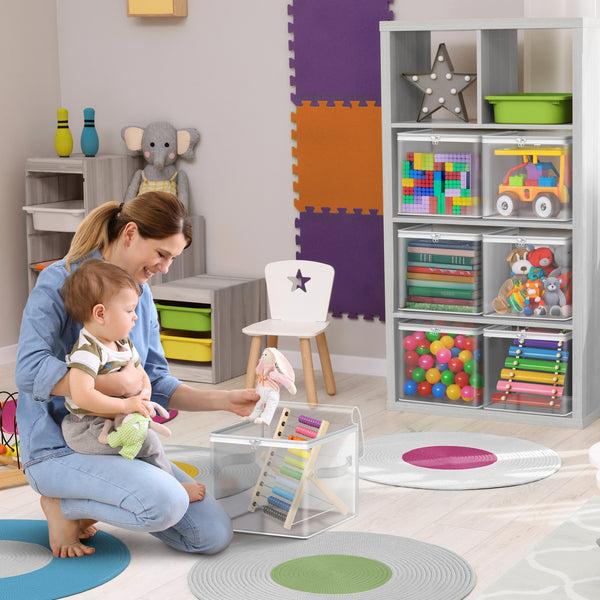 Sorbus Clear Storage Cube With Zipper & Carry Handles