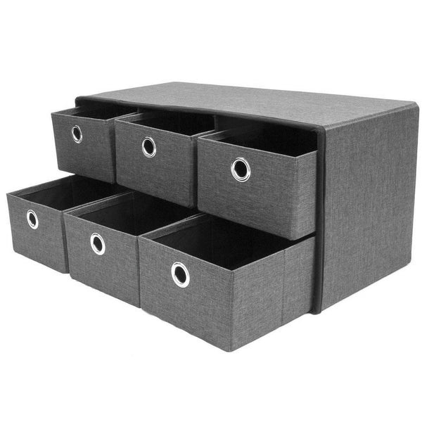 sorbus Collapsible Storage Bench Chest with Drawers
