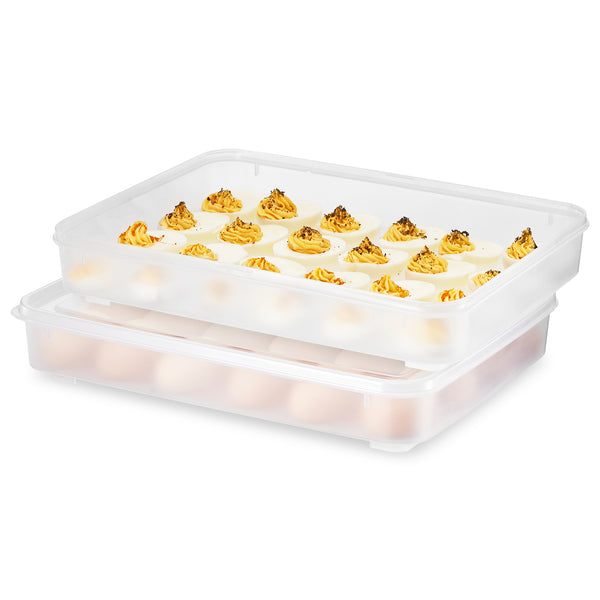 sorbus Egg Containers with Lids (Set of 2 Holds 48 Eggs)
