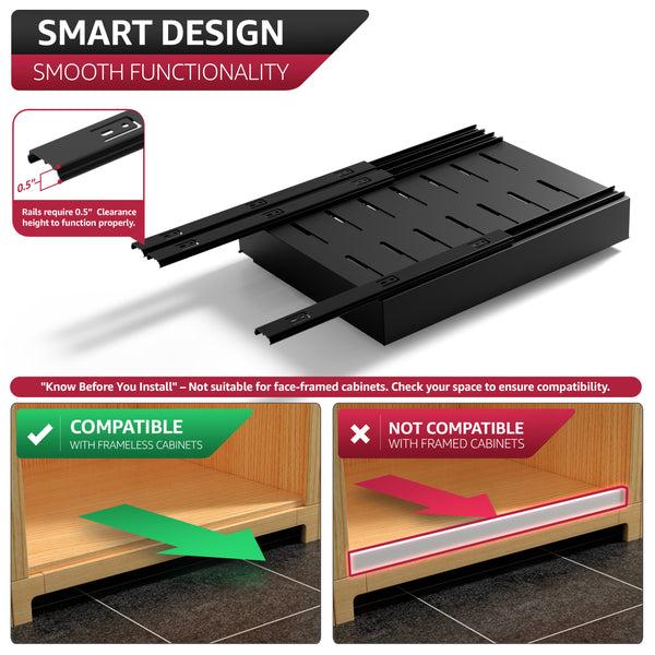Sorbus Extendable Pull-Out Storage Rack With Sliding Tracks Set Of 2