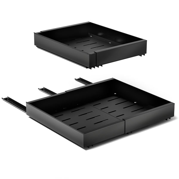 sorbus Extendable Pull-Out Storage Rack with Sliding Tracks Set of 2