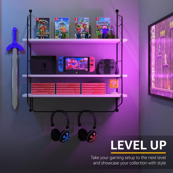 Sorbus Floating Bathroom Shelf With Metal Brackets (3 Tier)