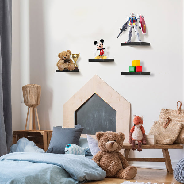 Sorbus Floating Shelf Square Invisible Mounting (4 Pack)