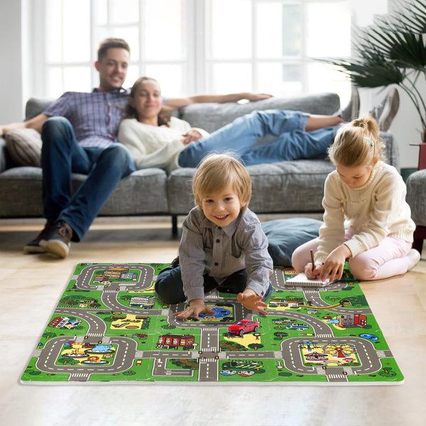 Sorbus Floor Traffic Play Mat Interlocking Set (9 Pc)