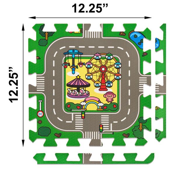 Sorbus Floor Traffic Play Mat Interlocking Set (9 Pc)