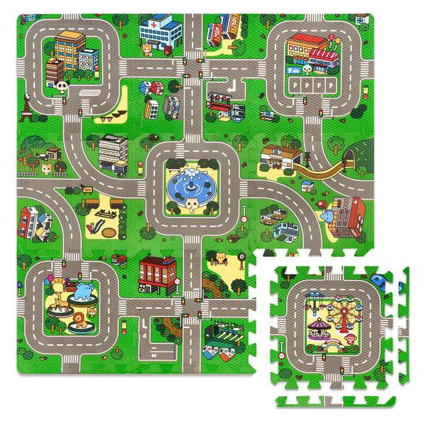 Sorbus Floor Traffic Play Mat Interlocking Set (9 Pc)