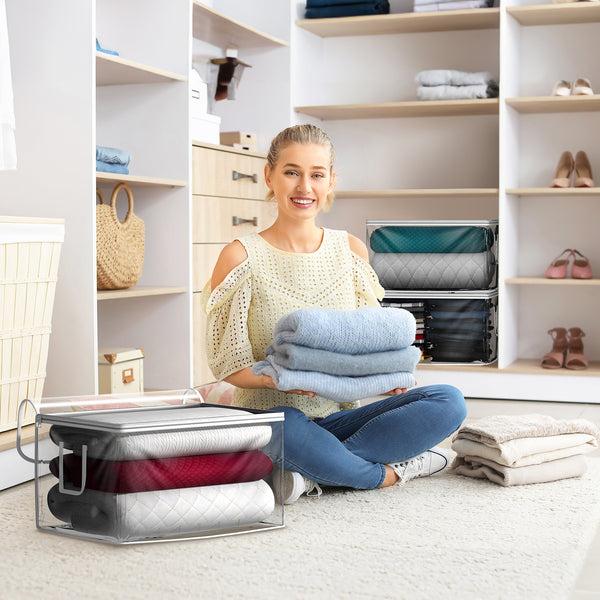 Sorbus Foldable Large Plastic Bags With Zipper & Handles