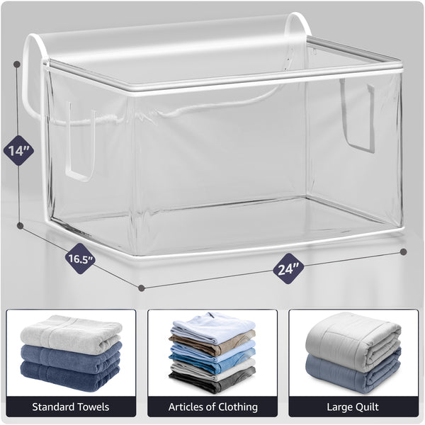 Sorbus Foldable Large Plastic Bags With Zipper & Handles