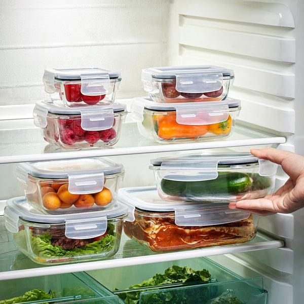 Sorbus Glass Food Storage Containers With Lids (16 Pcs)