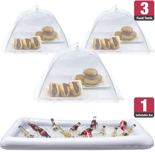 sorbus Inflatable Serving Bar and Food Cover Umbrellas