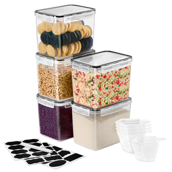 Sorbus Large Narrow Airtight Food Storage Containers With Lids (5 Pack)