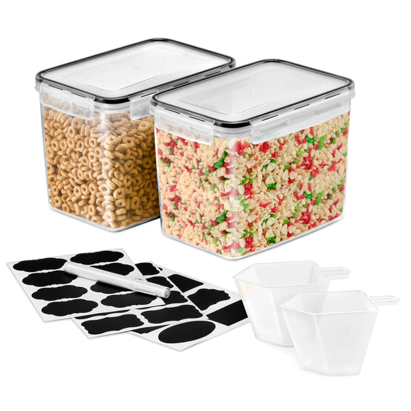 Sorbus Large Narrow Airtight Food Storage Containers With Lids (2 Pack)