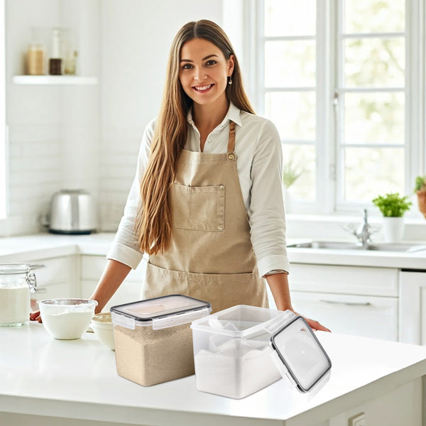 Sorbus Large Narrow Airtight Food Storage Containers With Lids (2 Pack)