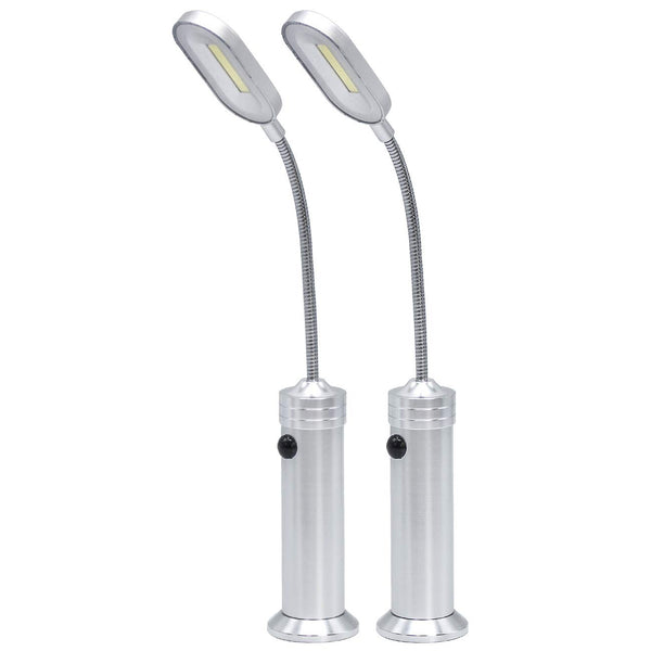 sorbus LED Magnetic Base light with gooseneck (Set of 2)